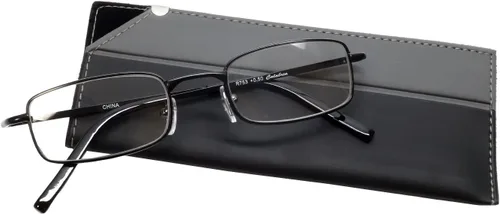 Vista 6 de Calabria R753 Designer Rectangular Metal Reading Glasses Men Women Single Power Readers Classic Eyeglasses