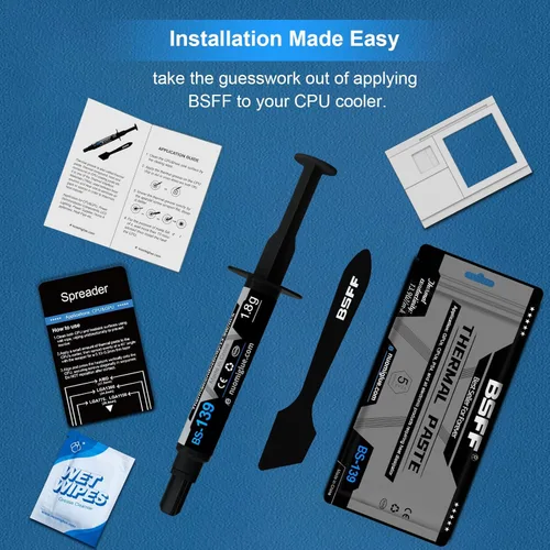 Vista 4 de Pasta térmica, 0.06 oz con kit de herramientas de pasta de CPU disipador térmico de pasta de compuesto térmico para IC/procesador/CPU/todos