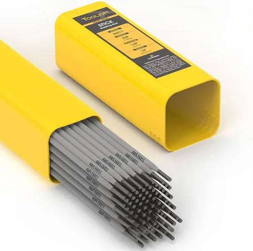 Barra de soldadura de bajo hidrógeno TOOLIOM E6011 de 1/8" 5LB Electrodos de varilla de acero al carbono