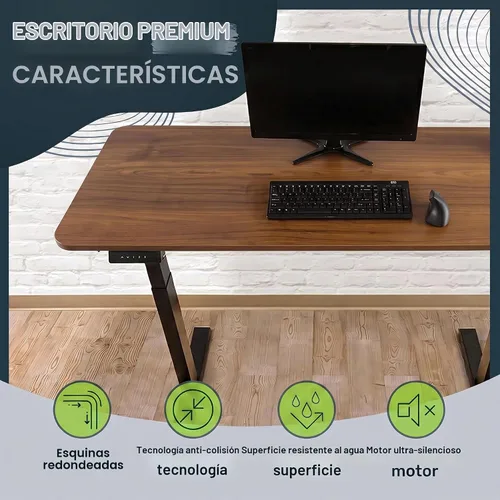 Vista 8 de TechOrbits Marco de escritorio eléctrico de pie de 60 x 24 pulgadas, estación de trabajo motorizada, escritorio de pie de dos patas con ajustes