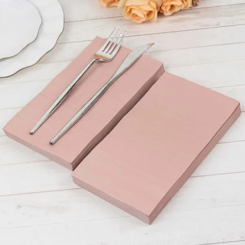 Vista 15 de Efavormart 50 Pack Servilletas de papel para fiestas de 2 capas suaves verde oliva con borde dorado de oro, servilletas para cenas, cócteles