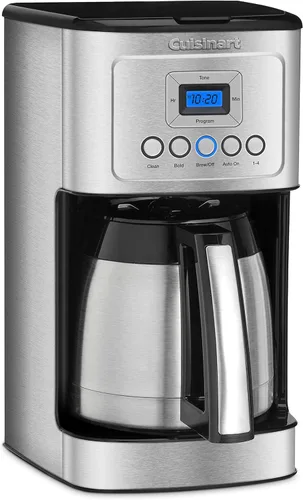 Vista 3 de Cuisinart Cafetera, 12 tazas programable de goteo con jarra, acero inoxidable, DCC-3400P1 y CPT-142BK tostadora compacta de plástico de 4 rebanadas