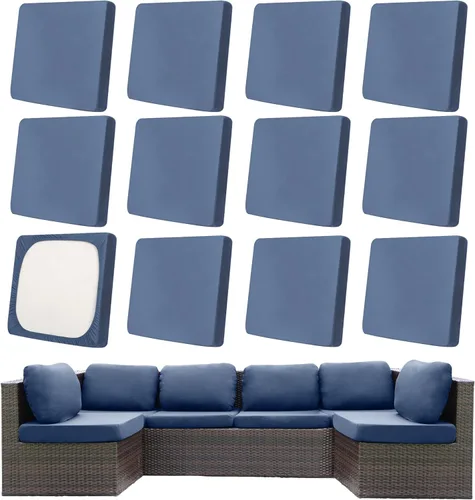 Vista 48 de Fundas de cojín elásticas para patio, fundas de cojín para muebles de patio, fundas de cojín para muebles de patio, protector de muebles lavable