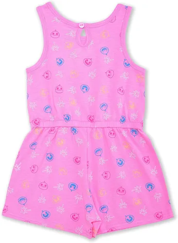 Vista 5 de Nickelodeon Baby Shark Girl's 2 Pack Romper Shorts for Infant and Toddler PinkGrey