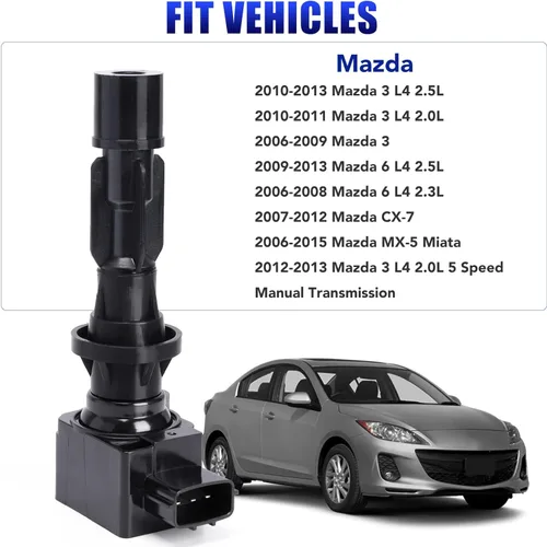 Vista 3 de Juego de 4 bobinas de encendido para Mazda 3 CX-7 CX7 Mazda 6 MX-5 2006 2007 2008 2009 2010 2011 2012 2013 paquetes de bobinas 2.0 2.5 L4 reemplazan