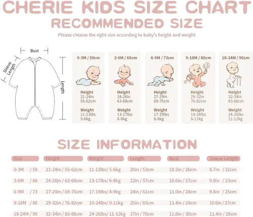Vista 4 de Soft 100% Cotton Baby Boy Girl Unisex Romper Jumpsuits Newborns, Long Sleeve, 0-24 Months
