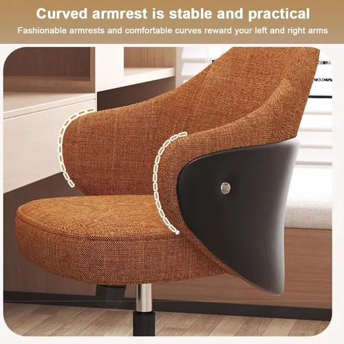 Vista 5 de Ergonomic Office Chair with Armrests and Wheels, Wide Seat Desk Chairs for Home Office, Apartment, Vanity