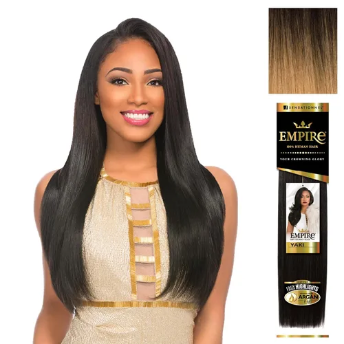 Vista 10 de Empire Yaki – 100% pelo humano Remy, tejido suave Yaki con aceite de argán, Sensationnel