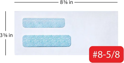 Vista 2 de Office Depot Sobres de doble ventana, #8 5/8 pulgadas (3 5/8 pulgadas x 8 5/8 pulgadas), blanco, autoadhesivo, caja de 250, 77159