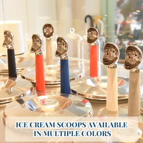 Vista 9 de Cuchara de helado con calefacción recargable, cuchara eléctrica para helado con pantalla LED, se calienta a 158 °F para helado duro, fácil para Negro