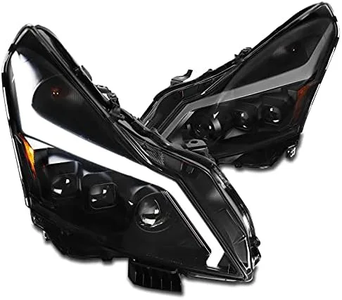 Faros delanteros LED de señal secuencial color negro/humo compatible con G37 2010-2013 / 2011-2012 G25 Sedan