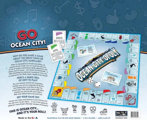 Vista 3 de Late For The Sky Ocean City-Opoly, Maryland Vacation Destination Juego