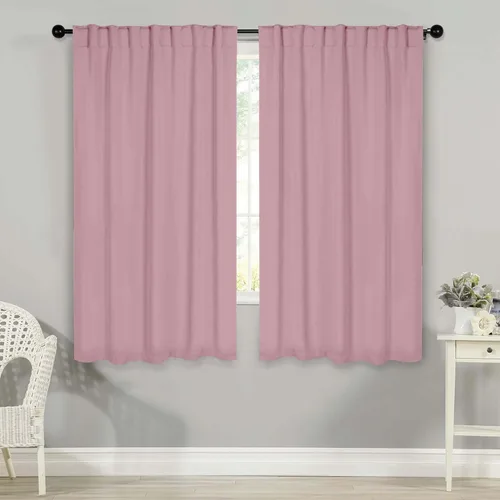 Vista 32 de BLUENILEMILLS Blackout Curtains, Room Darkening, Bedroom, Drapes, Kitchen, Living Room Window Accents, Sun Blocking, Thermal, 2 Pack, Solid Blackout