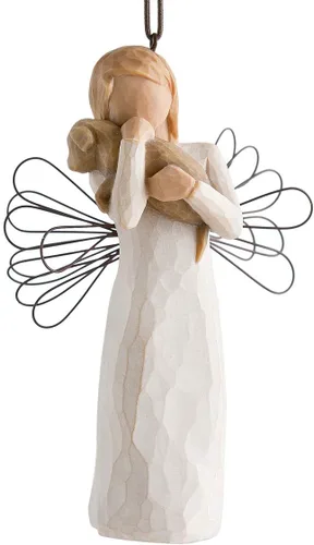 Willow Tree Figura de adorno, con diseño de mascota, esculpida, pintada a mano