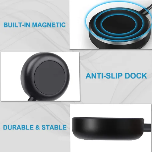 Vista 3 de Cargador Samsung Galaxy Watch 6/5/4, paquete de 2 compatibles con Samsung Galaxy Watch 6/6 Classic/5/5 Pro/4/4 Classic/3/Active 2/Cable de carga