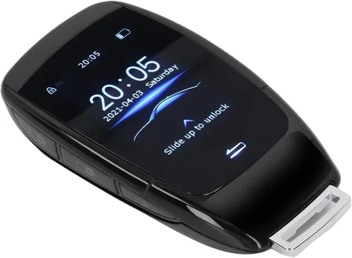 Vista 5 de Aramox Llave remota inteligente, llave inteligente universal TK900 LCD Smart Key Remote Entrada sin llave para botón de arranque y parada del motor