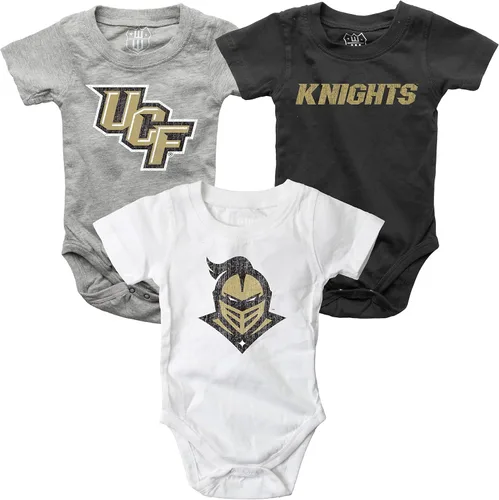 Vista 40 de Wes and Willy Baby College Team - Paquete de 3 mamelucos de algodón