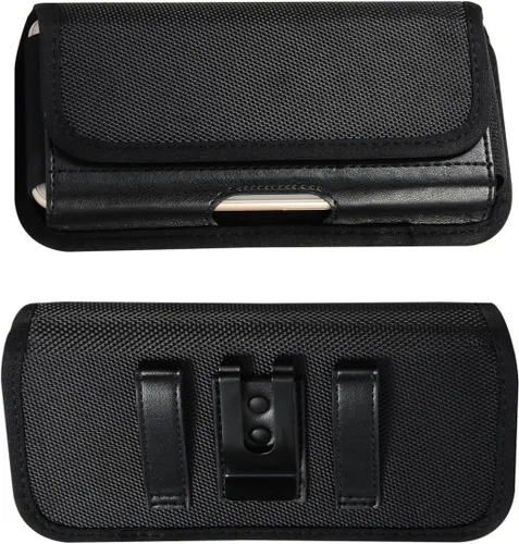 Funda de nailon con clip para cinturón para Samsung Galaxy A16 A15 5G A14 A55 A54 A53 A35 S25 Ultra S24 S23 S22 S21 Note 20 Ultra A13, iPhone 17 Pro