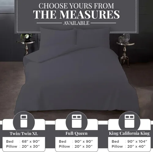 Vista 2 de Juego de funda de edredón de 3 piezas, tamaño individual, 100% algodón egipcio, funda de edredón suave de 800 hilos con cierre de cremallera, 2