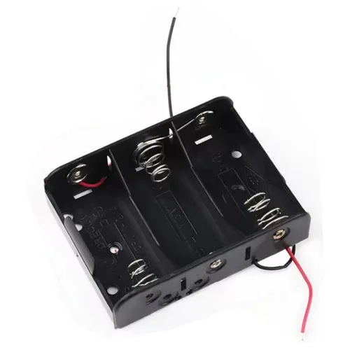 Vista 93 de 10 piezas de portapilas AA de 1 celda con tapa/interruptor de encendido/apagado/cables conductores, 1 caja de batería AA para producción