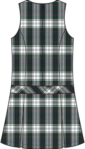 Vista 2 de Tommy Hilfiger Suéter a cuadros para niñas ropa de uniforme escolar para niñas pequeñas y grandes detalle de doble botón cierre de cremallera trasera