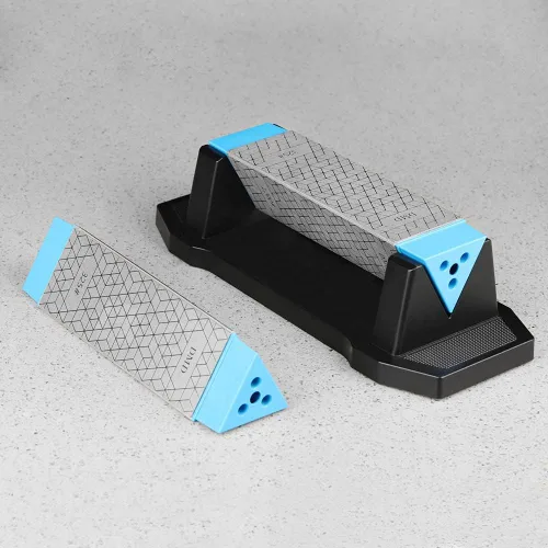 Vista 6 de DMD Diamond Whetstone Knife Sharpener, 3-Sided Grit Coarse 150 Medium 325 Extra Fine 1200, Multi-Use Diamond Plate Honing Stone, Professional