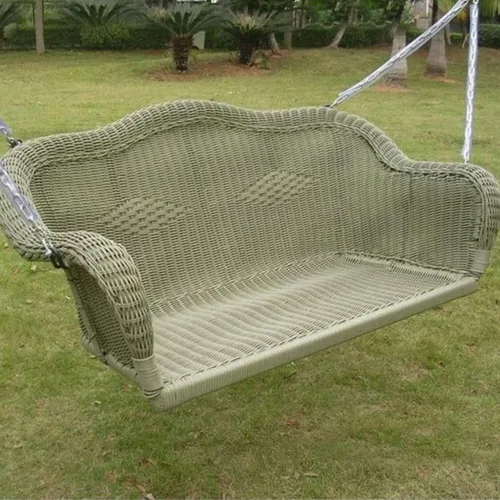 Vista 4 de International Caravan Mueble pieza resina mimbre colgante Loveseat Swing