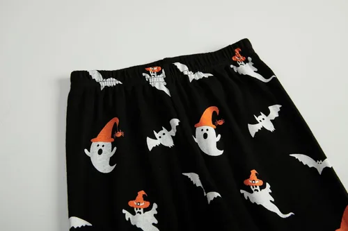 Vista 7 de Toddler Boys Skeleton Pajamas Sets Kids Pumpkin Sleepwear Boys Halloween 2 Pcs PJS