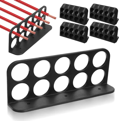 Paquete de 20 soportes de cable para persecución de cables, soporte de cable para gestión organizada de cables eléctricos NMB, ahorro de tiempo de