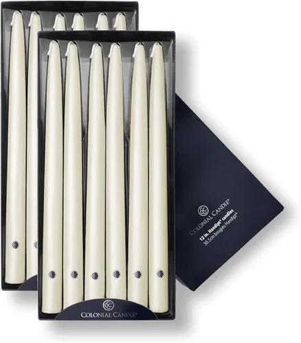 Vista 36 de Colonial Candle Handipt Collection - Vela cónica sin perfume, color blanco, 6 pulgadas, paquete de 12, hasta 4 horas de combustión
