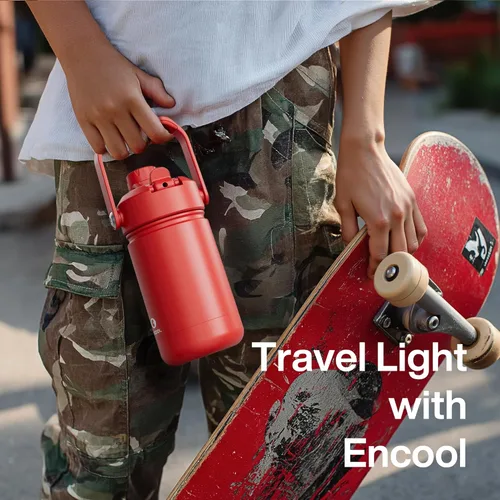 Vista 2 de Botella de agua aislada con popote para niños, botella de agua de acero inoxidable de 12 onzas con boquilla doble, a prueba de fugas, sin BPA, al