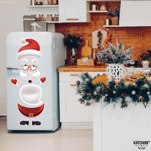 Vista 5 de KatchOn Imanes de refrigerador de Papá Noel, grandes, 36 pulgadas, imanes de Navidad para nevera, decoración de puerta de refrigerador y garaje