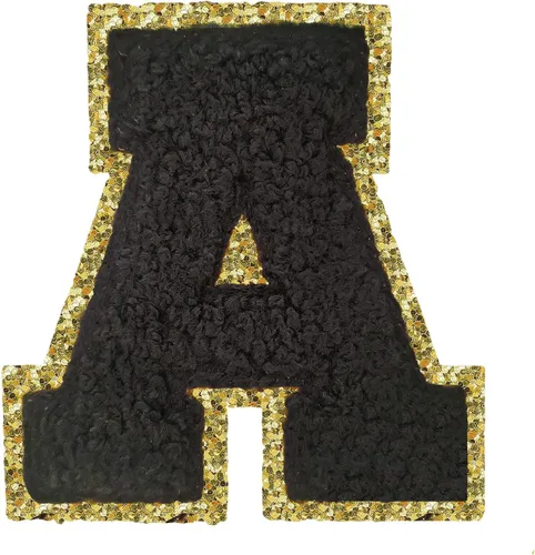 Vista 156 de 3Pcs Letter Patches Varsity Glitters Chenille,SPRT Iron on Blue Letter Patch,Alphabet Cloth Patch for Team Costume Decoration 3.1in Height S