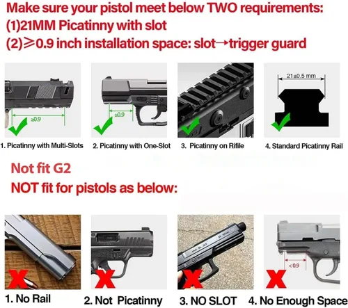 Vista 5 de SOLOFISH Green/Red/Blue Laser Sight for Pistol with Pic-Rail, Rechargeable