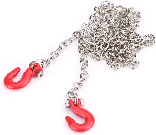 Vista 5 de VGEBY1 Gancho de cadena a control remoto, mini gancho de remolque, cadena de remolque de metal, accesorios para 1/10 SCX10 D90 RC Crawler