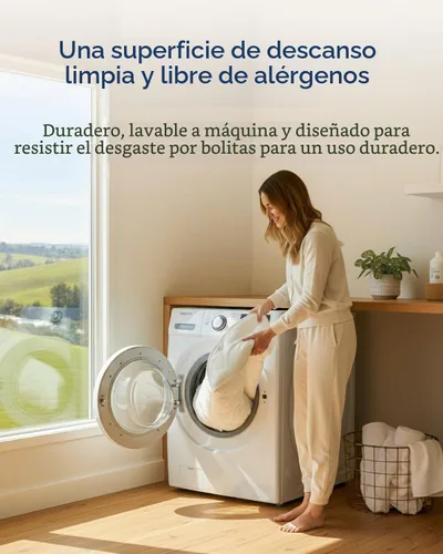 Vista 8 de ViscoSoft - Cubrecolchón de fibra de primera calidad, tipo nube - Parte superior de almohada acolchada perfecta para todas las posiciones para Blanco