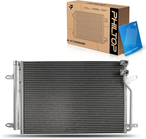 Vista 14 de PHILTOP Reemplazo del condensador de aire acondicionado para Ram1500 2003-2008, Ram2500 2003-2008, Ram3500 2003-2008, para OEM 5072993AB, 5072993AA