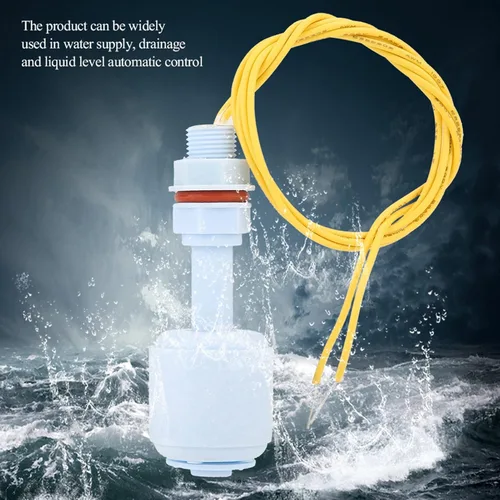 Vista 3 de Interruptor de flotador con sensor de nivel de agua vertical con salida de CA de 110 V para bomba de acuario, control de encendido/apagado