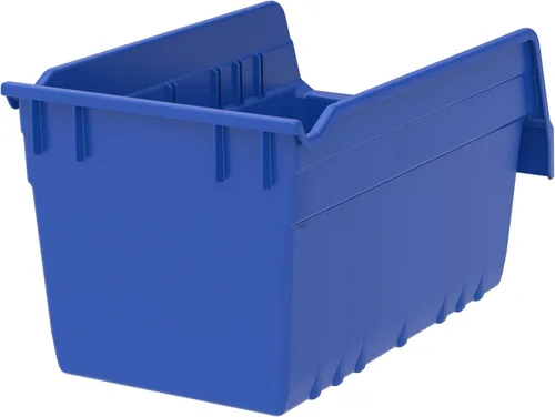 Vista 3 de Akro-Mils 30090 ShelfMax - Caja de almacenamiento de plástico, (12 x 6 x 6 pulgadas), azul, (paquete de 10)