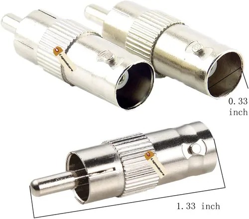 Vista 5 de Lsgoodcare 40 piezas BNC macho a RCA hembra y BNC hembra a RCA macho y BNC hembra a BNC hembra y BNC macho a RCA macho Convertir adaptador
