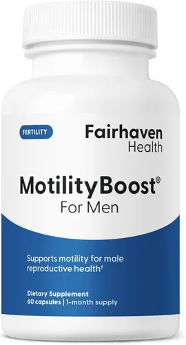 Fairhaven Health MotilityBoost para hombres | Suplemento prenatal de fertilidad masculina para la fortaleza de la motilidad | Pre-concepción para él