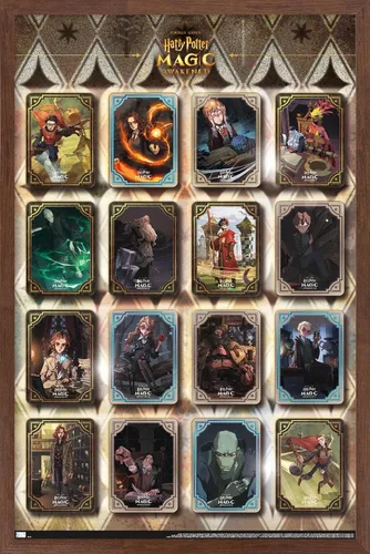 Vista 9 de Trends International Harry Potter: Magic Awakened - Póster de pared con cuadrícula, 22.4 pulgadas de largo x 14.7 pulgadas, versión enmarcada