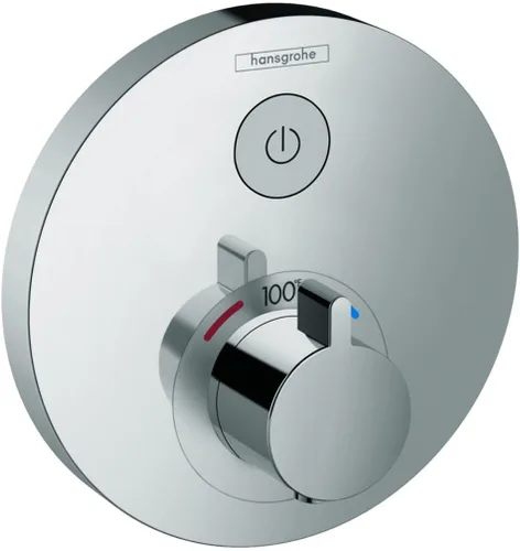 Vista 2 de hansgrohe ShowerSelect S 15744821 - Moderna válvula de ducha termostática con control de temperatura en níquel cepillado, 15744821