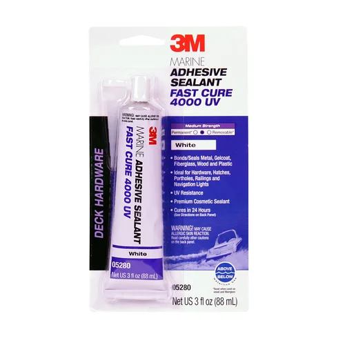 Sellador adhesivo híbrido 3M, 4000 UV, de secado rápido (múltiples tamaños y colores), Blanco, 1