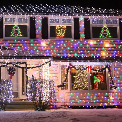 Vista 7 de Luces de silueta de ventana de Navidad de 16 pulgadas, paquete de 3 luces colgantes de ventana de Navidad para decoración de ventanas interiores