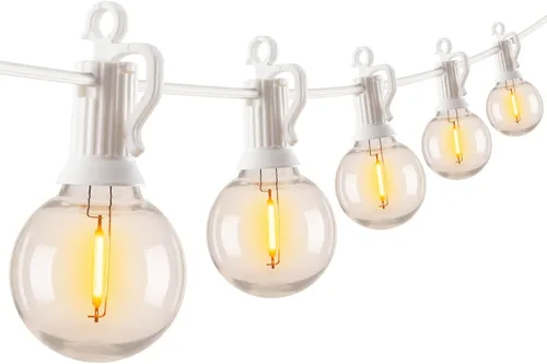 Vista 13 de Brightown - Cadena de luces LED para exteriores de 55 pies / 16.76 metros, tipo globo G40, luces de patio con 52 bombillas LED irrompibles