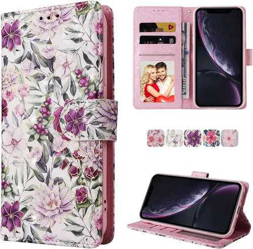 Vista 15 de UEEBAI Funda tipo billetera para Samsung Galaxy A16 4G/5G, cubierta de cuero PU con soporte, bloqueo RFID, funda flip con ranuras para tarjetas