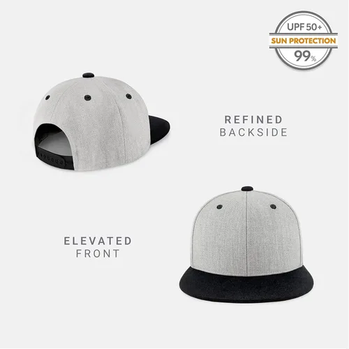 Vista 2 de CHOK.LIDS Gorra de béisbol clásica con visera plana con cierre de presión en blanco, con ala ajustable de alta gama, estilo de color moderno