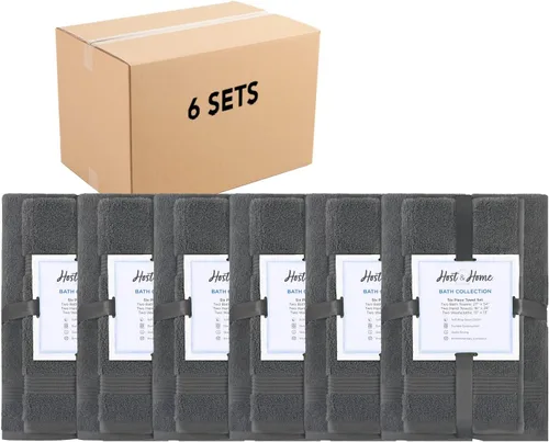 Vista 43 de Arkwright Juego de toallas de baño de 4 piezas - 100% algodón súper suave, 600 GSM de secado rápido y absorbente, artículos de lujo para baño