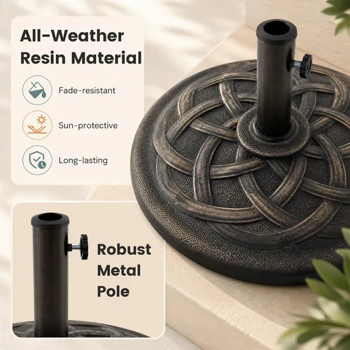 Vista 5 de Giantex Base de sombrilla para patio de 43 libras, soporte resistente